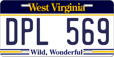 WV license plate DPL569