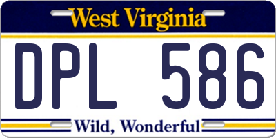 WV license plate DPL586