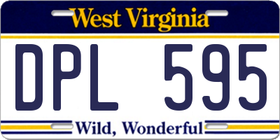 WV license plate DPL595