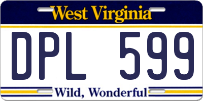 WV license plate DPL599