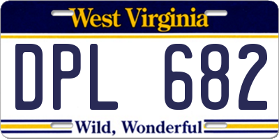 WV license plate DPL682
