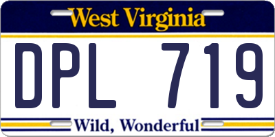 WV license plate DPL719