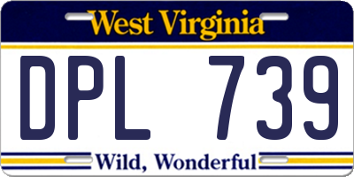 WV license plate DPL739