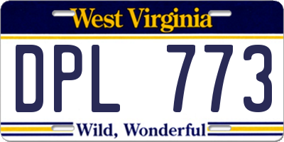 WV license plate DPL773