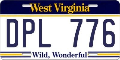 WV license plate DPL776