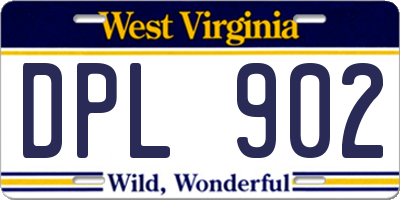 WV license plate DPL902