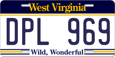 WV license plate DPL969