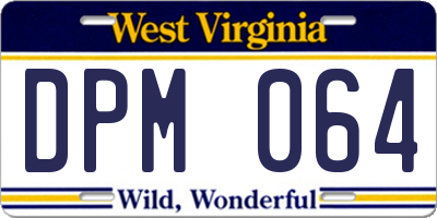 WV license plate DPM064