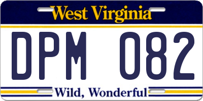 WV license plate DPM082