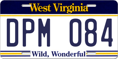 WV license plate DPM084