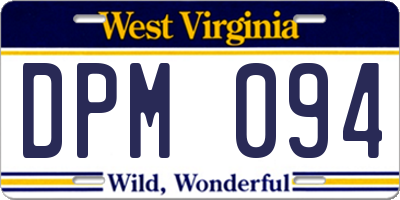 WV license plate DPM094