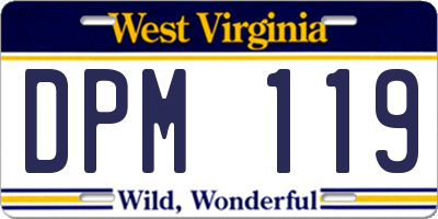 WV license plate DPM119