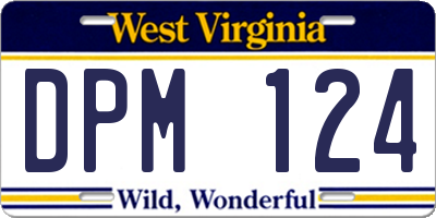 WV license plate DPM124