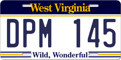 WV license plate DPM145