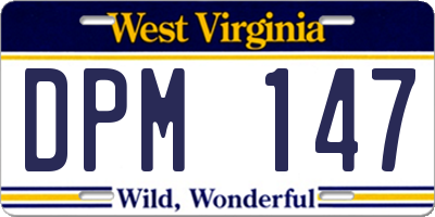 WV license plate DPM147