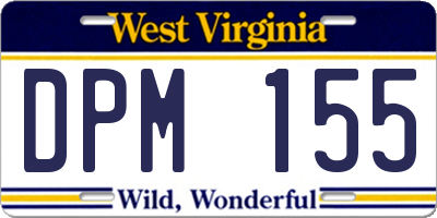WV license plate DPM155