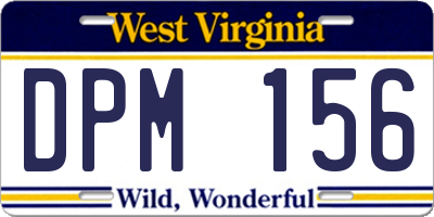 WV license plate DPM156