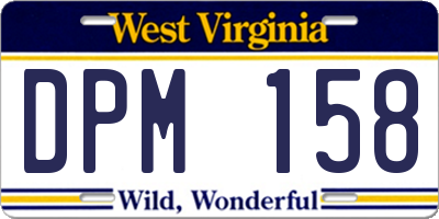 WV license plate DPM158
