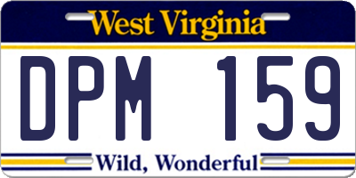 WV license plate DPM159