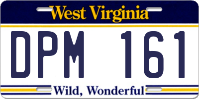 WV license plate DPM161