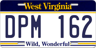 WV license plate DPM162
