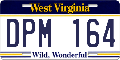 WV license plate DPM164