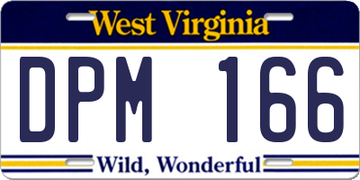 WV license plate DPM166