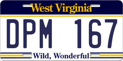 WV license plate DPM167
