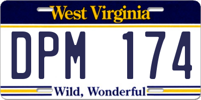 WV license plate DPM174