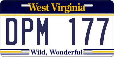 WV license plate DPM177