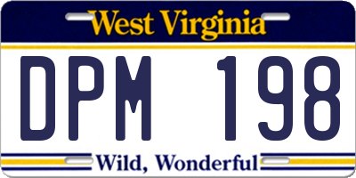 WV license plate DPM198