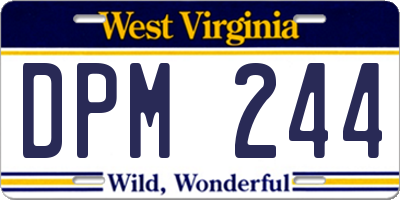 WV license plate DPM244