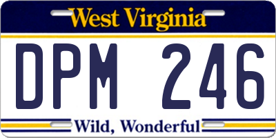 WV license plate DPM246