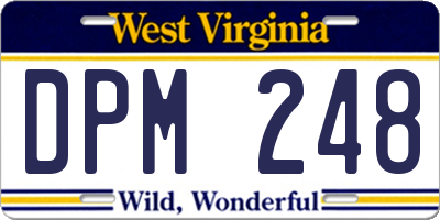 WV license plate DPM248