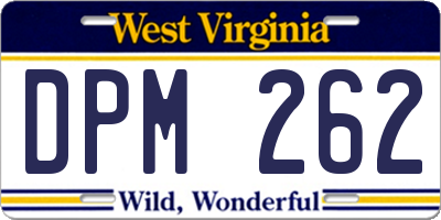 WV license plate DPM262