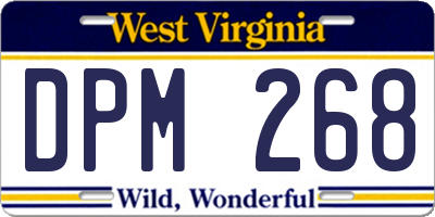 WV license plate DPM268