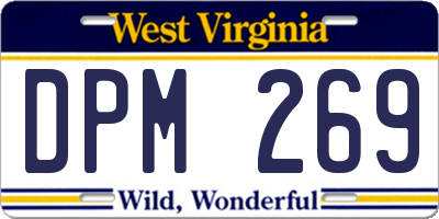 WV license plate DPM269