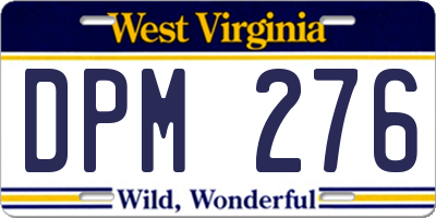 WV license plate DPM276
