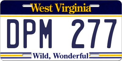 WV license plate DPM277