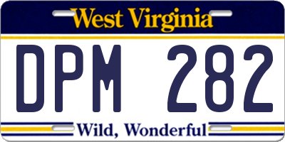 WV license plate DPM282