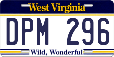 WV license plate DPM296