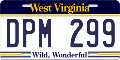 WV license plate DPM299