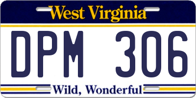 WV license plate DPM306
