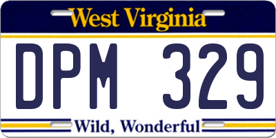 WV license plate DPM329
