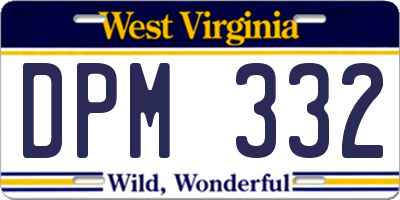 WV license plate DPM332