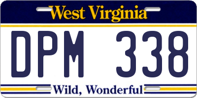 WV license plate DPM338