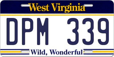 WV license plate DPM339