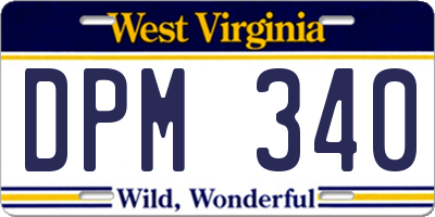 WV license plate DPM340