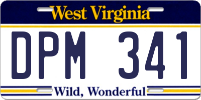 WV license plate DPM341