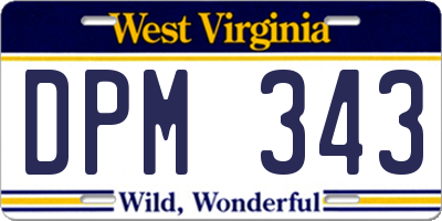 WV license plate DPM343